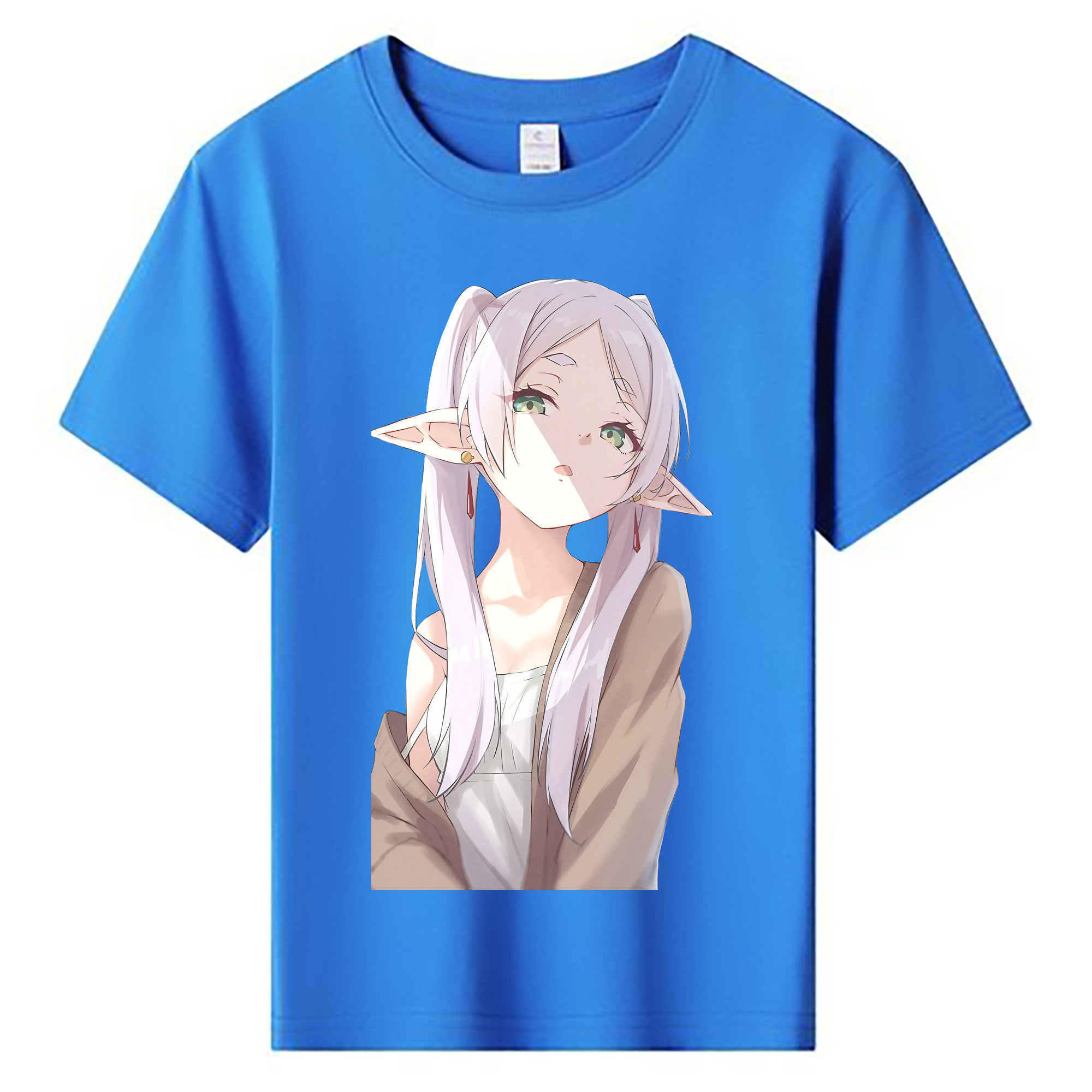 （画像用） 葬送のフリーレン Frieren 綿100％キッズTシャツ（フロントプリント）